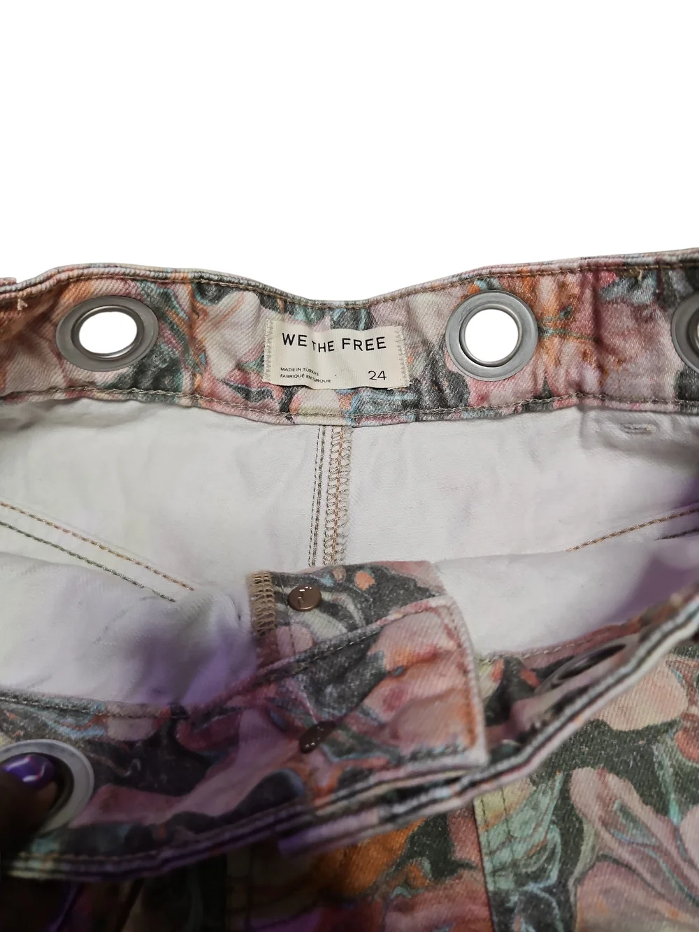 Free People We The Free Moxie Printed Shorts in the Watermelon Combo Size 24